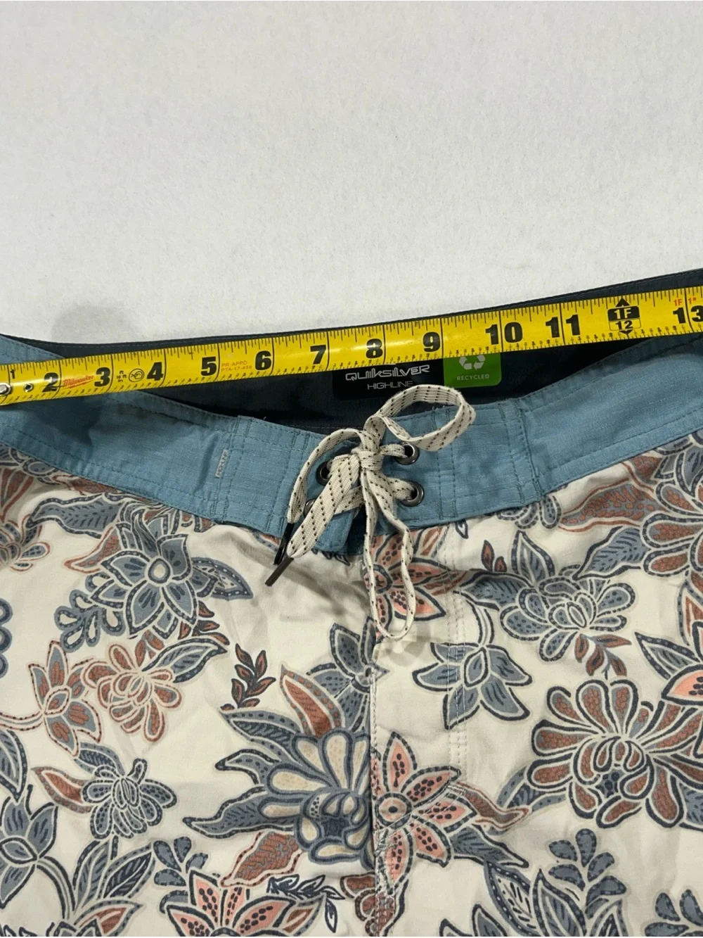 Quiksilver Men’s Floral Board Shorts in Beige, Blue and Tan